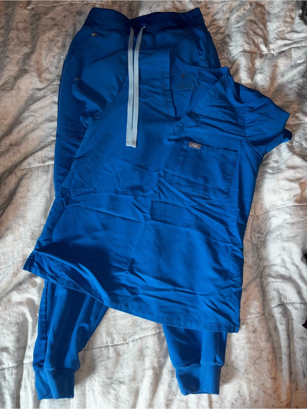 Womens Matching Scrub Jogger Bottoms and Top Set